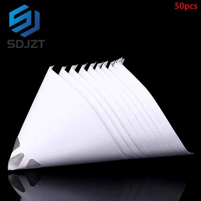 

50Pcs 3D Printer Paper Filter LCD Photocuring Consumables UV Resin Accessories Thicker Paper Funnel