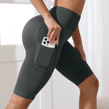Biker Shorts Women with Pockets High Waisted Workout  Tummy Control Gym Running Yoga Shorts