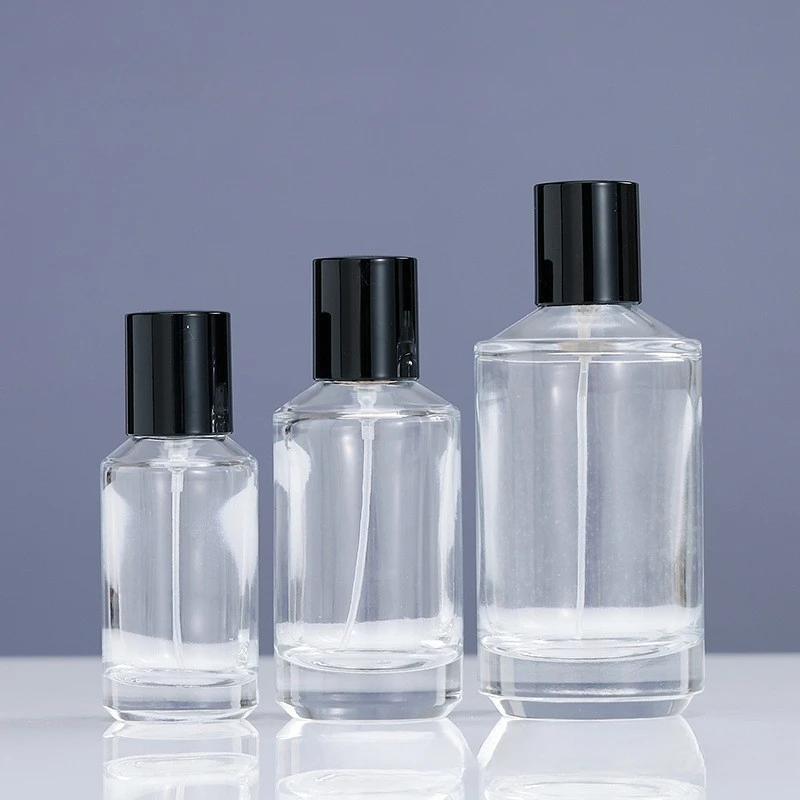 1PCSPerfumeBottleCylinder30ml50ml100mlSprayGlassSlantShoulder