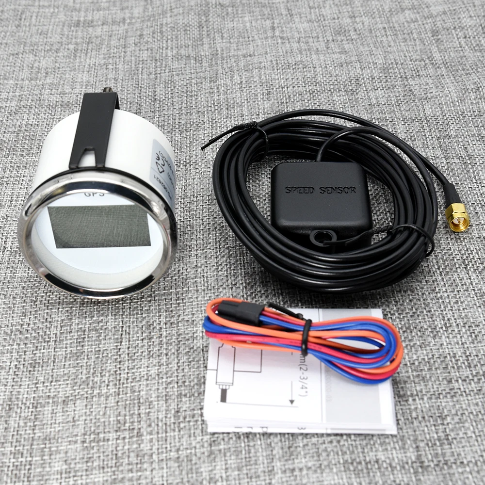 Marine Boat 52mm Digital car speedometer GPS Odometer 0-999kmh MPH/Knots With GPS Antenna Red Backlight For Motorcycle Truck
