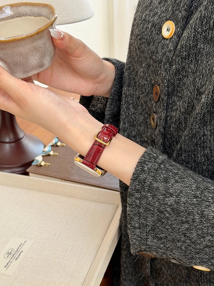 รูปสินค้า สายนาฬิกาหนัง สำหรับ Apple Watch ขนาด 38-49 มม.