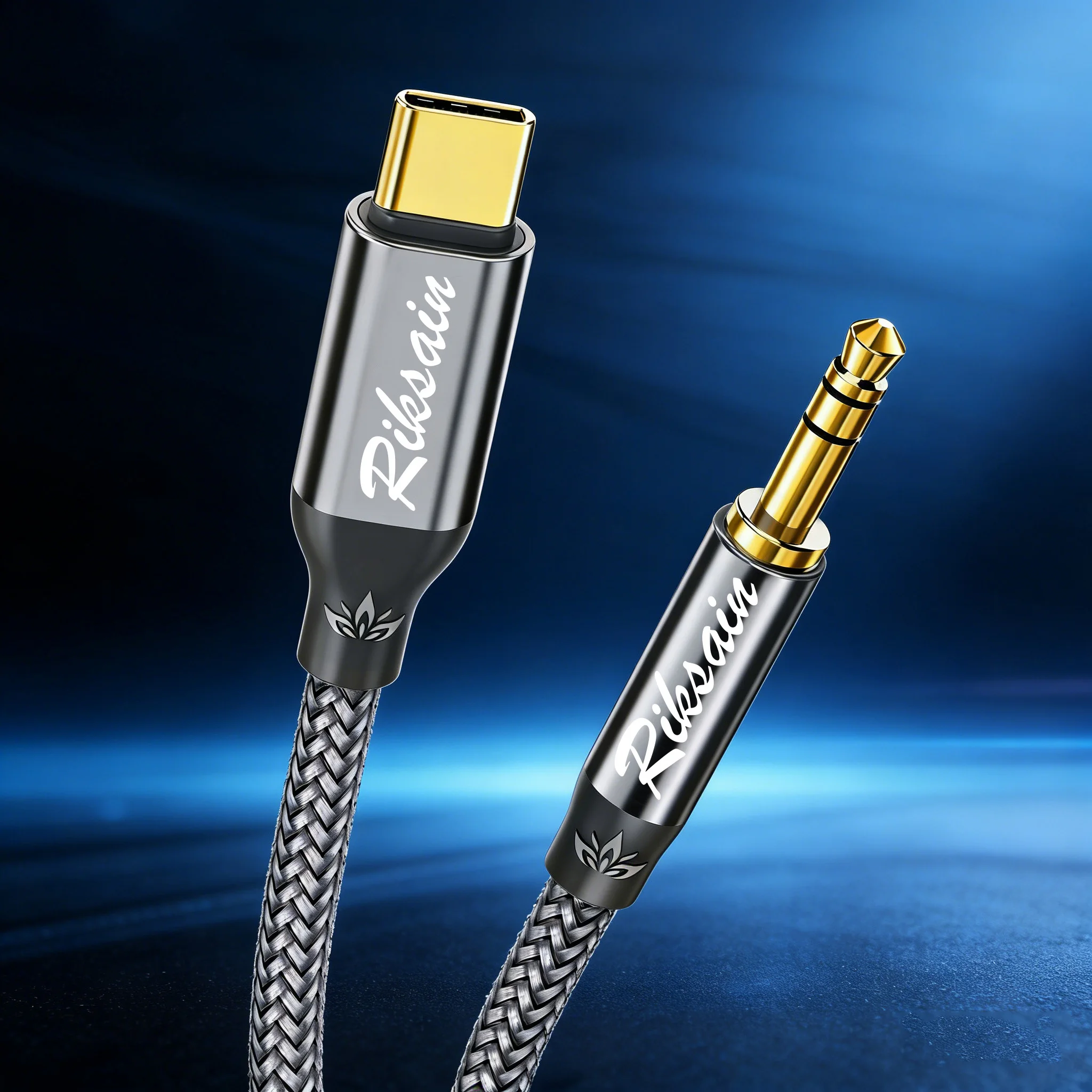 USB C Aux 3.5mm to Type C Audio Cable for Headphone and Car Stereo