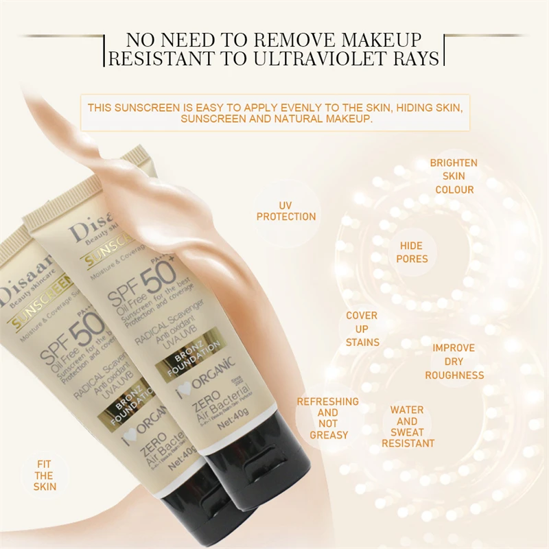 Whitening Sun Cream Facial Body Sunscreen SPF50+ Oil-control Moisturizing Waterproof Sweat-proof Concealer High-power Skin Care