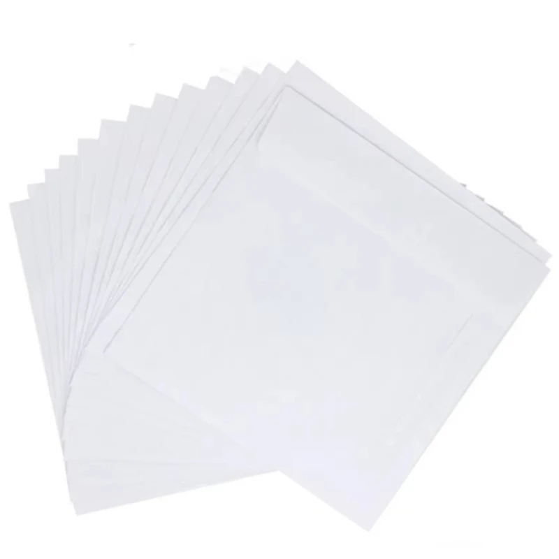 100Pcs 8cm 보호 종이 슬리브 투명 VCD 패키지 홈 시네마 액세서리용 휴대용 보관 상자