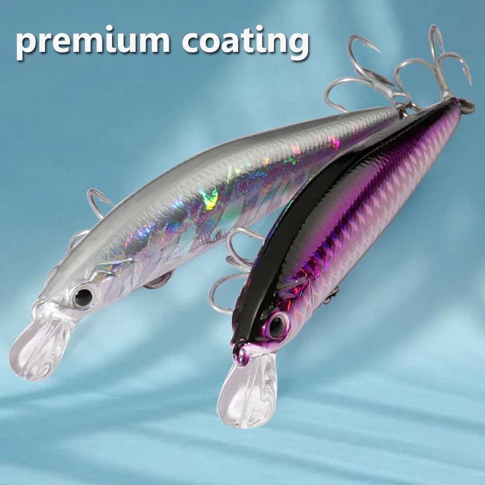 GOBAI 11,4 cm 13g Professionelle Qualität Magnet Gewicht Suspensio Minnow Kurbel Heißer Modell Angeln Köder Wobbler 2PCS künstliche Köder – Detail 6