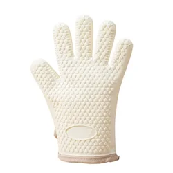 Heat-Resistant Silicone Oven and BBQ Mitts with Anti-Slip Insulation (WSB0173041)