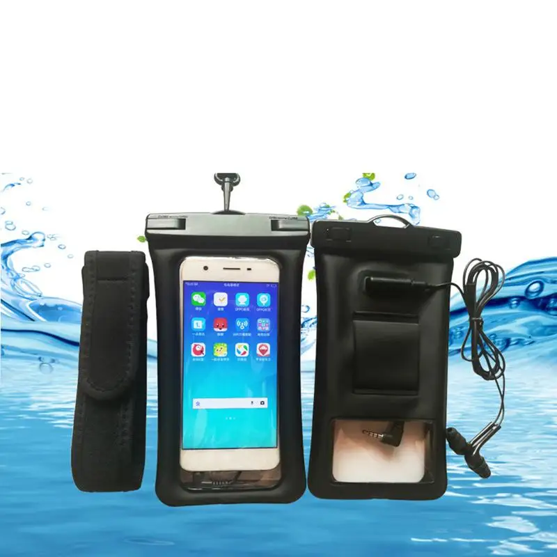 

Phone Pouch With Highly Sensitive Touch Response And Headphone Jack Waterproof Phone Bag With Arm Band And Adjustable Lanyard