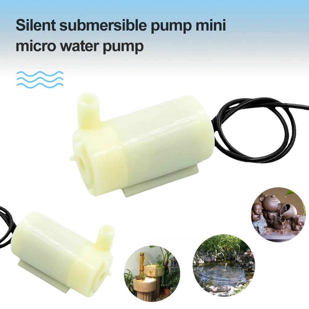 DC 3V 5V Mini Water Pump with Flexible Tubing Portable Submersible Water Pump USB for Fish Tank Fountain Aquarium Garden