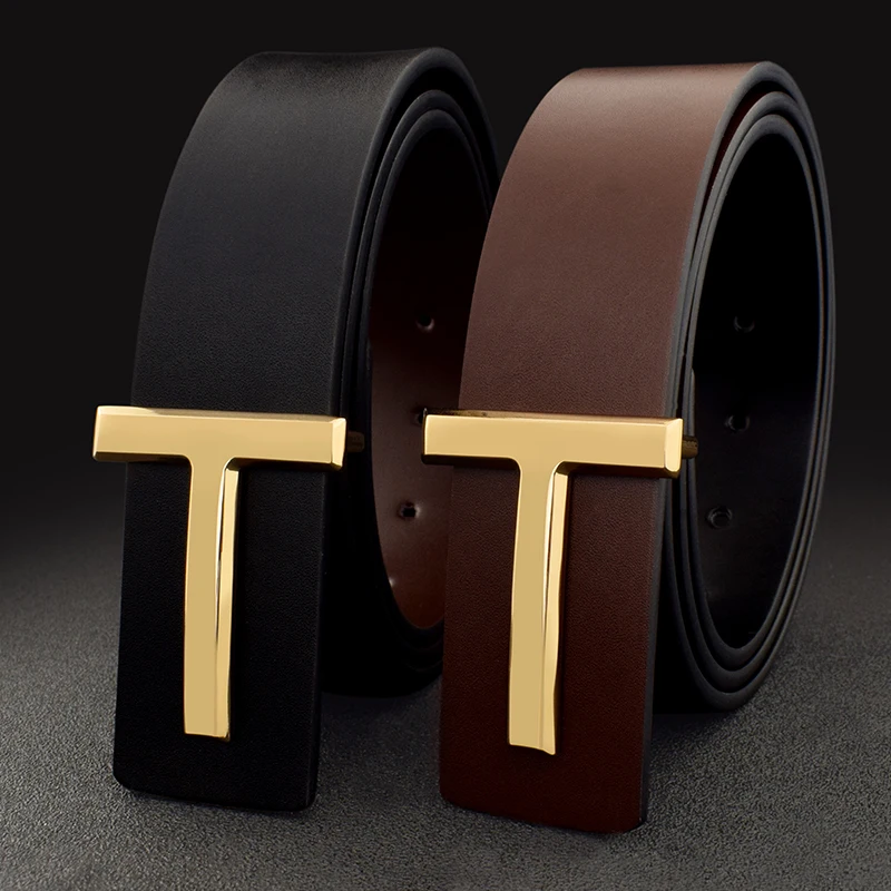 High quality designer belts men letter slide buckle genuine leather  Waistband luxury famous brand 3.5cm fashion ceinture homme - AliExpress