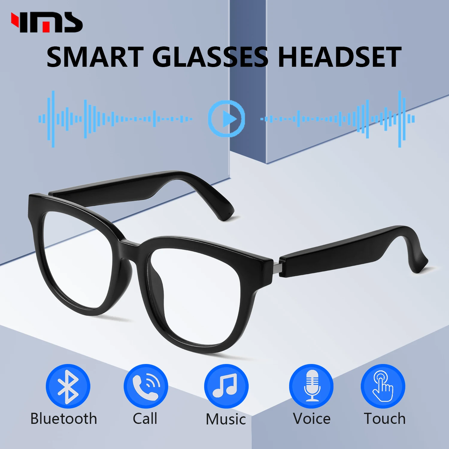 SmartGlassesWirelessBluetoothCallHeadsetGlasses2In1Fashion