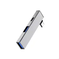 Compactly Aluminum USB C Hub USB3.0 Hub Type C to Type C and Double USB Port Hub for Versatile Devices Connectivity - Image 4