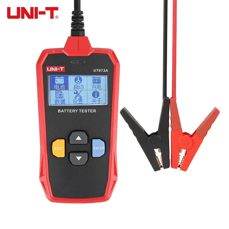 Battery Tester UNI-T UT673A Car Battery Tester Charger Analyzer 12V 24V Voltage Battery Test