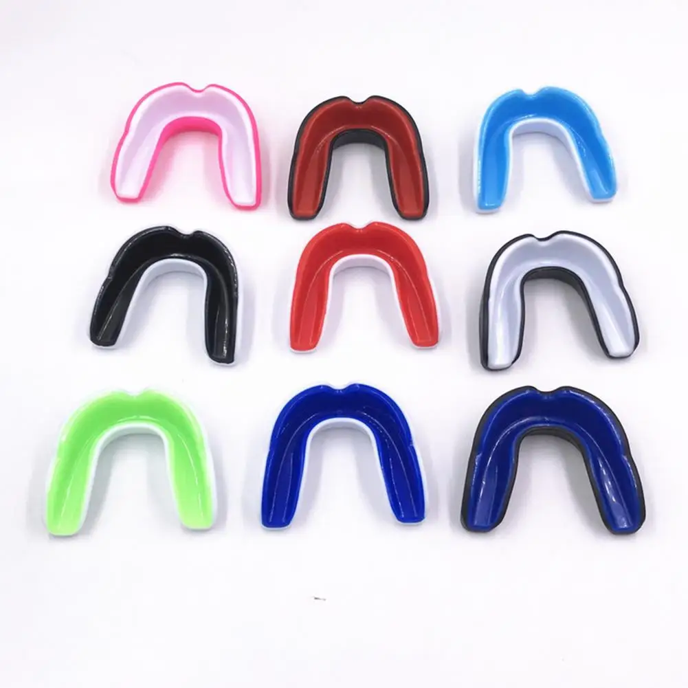 Sport Mouth Guard EVA Teeth Protector Mouth Protector Smooth Edge Shock Absorbing EVA Boxing Karate Sports Mouthguard for Adults