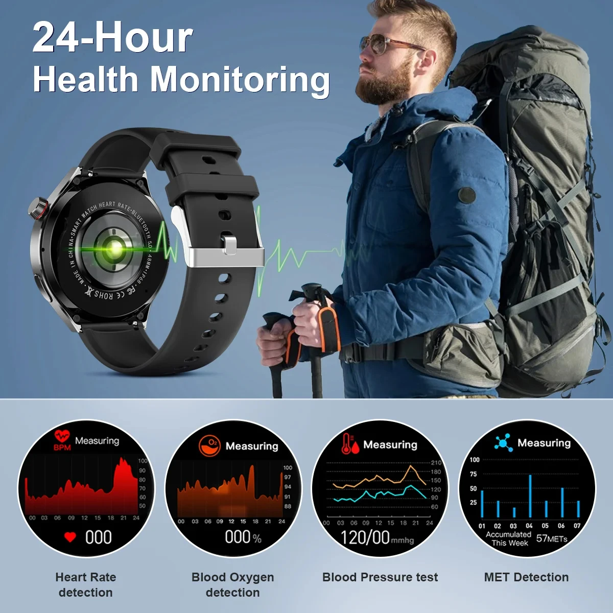  NFC GPS  AMOLED 360*360 HD ȭ, ɹڼ  ȭ Ʈġ, ȵ̵ IOS GT4 Pro Ʈ ġ, 2024 ǰ