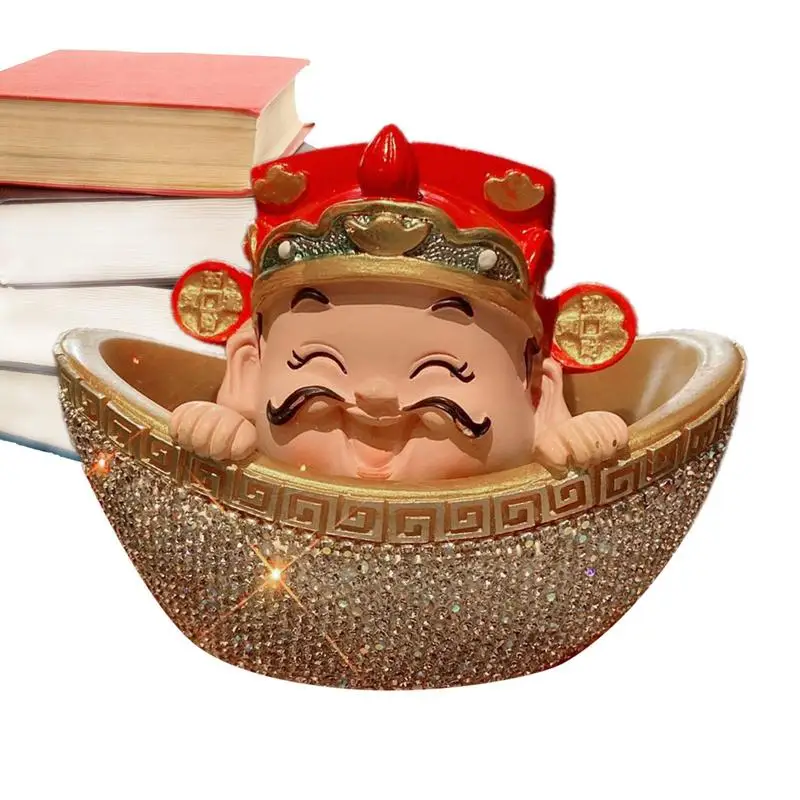 

Статуэтка богов удачи, милые мини-статуэтки Shen, скульптуры с вращающейся головой для украшения салона автомобиля, приборной панели
