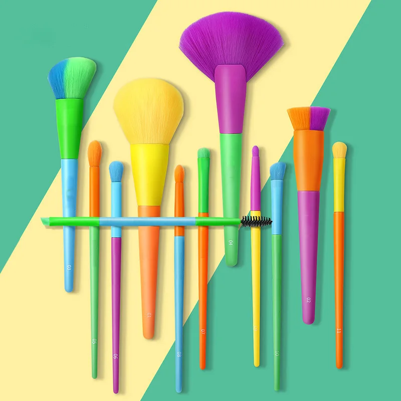 

The new exquisite beauty of 12 makeup brush complete combination of high quality soft sugar color makeup brush set