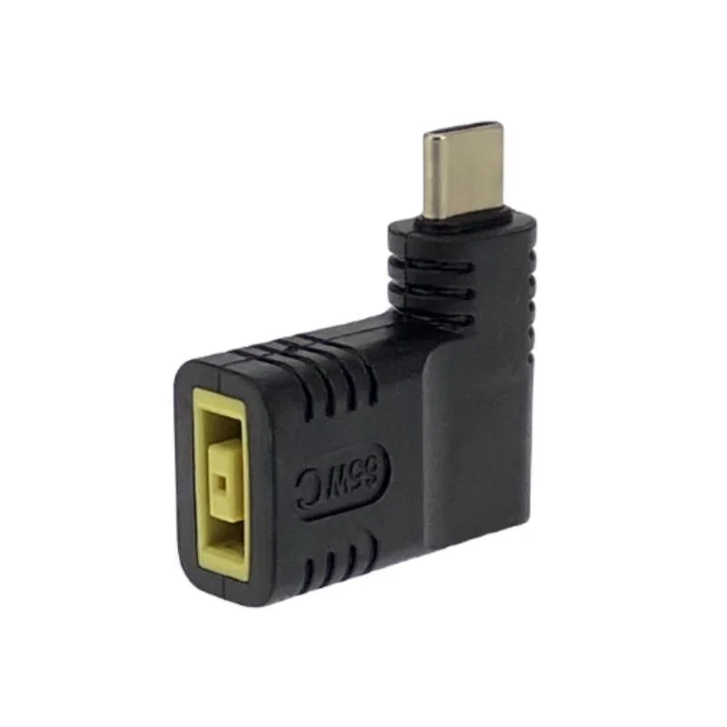 Laptop charger power cable power cord plug adapter ac adapter power plug connector 65W USB Type C PD Fast Charging Cable for Lenovo Laptop Charger Dc Square Plug to Type C PD Adapter Converter for MacBook POCO