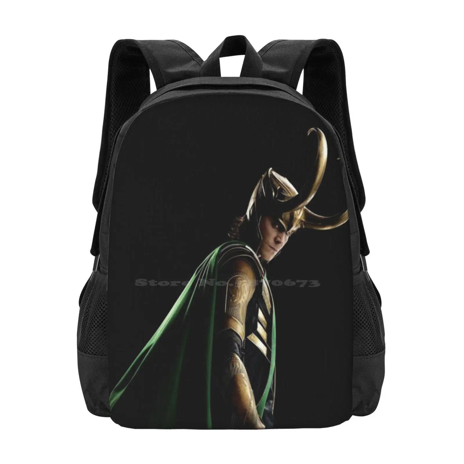 

God Of Mischief Pattern Design Laptop Travel School Bags Tom Hiddleston Tva Mcu Variant Series Sylvie Mobius Laufeyson God Of