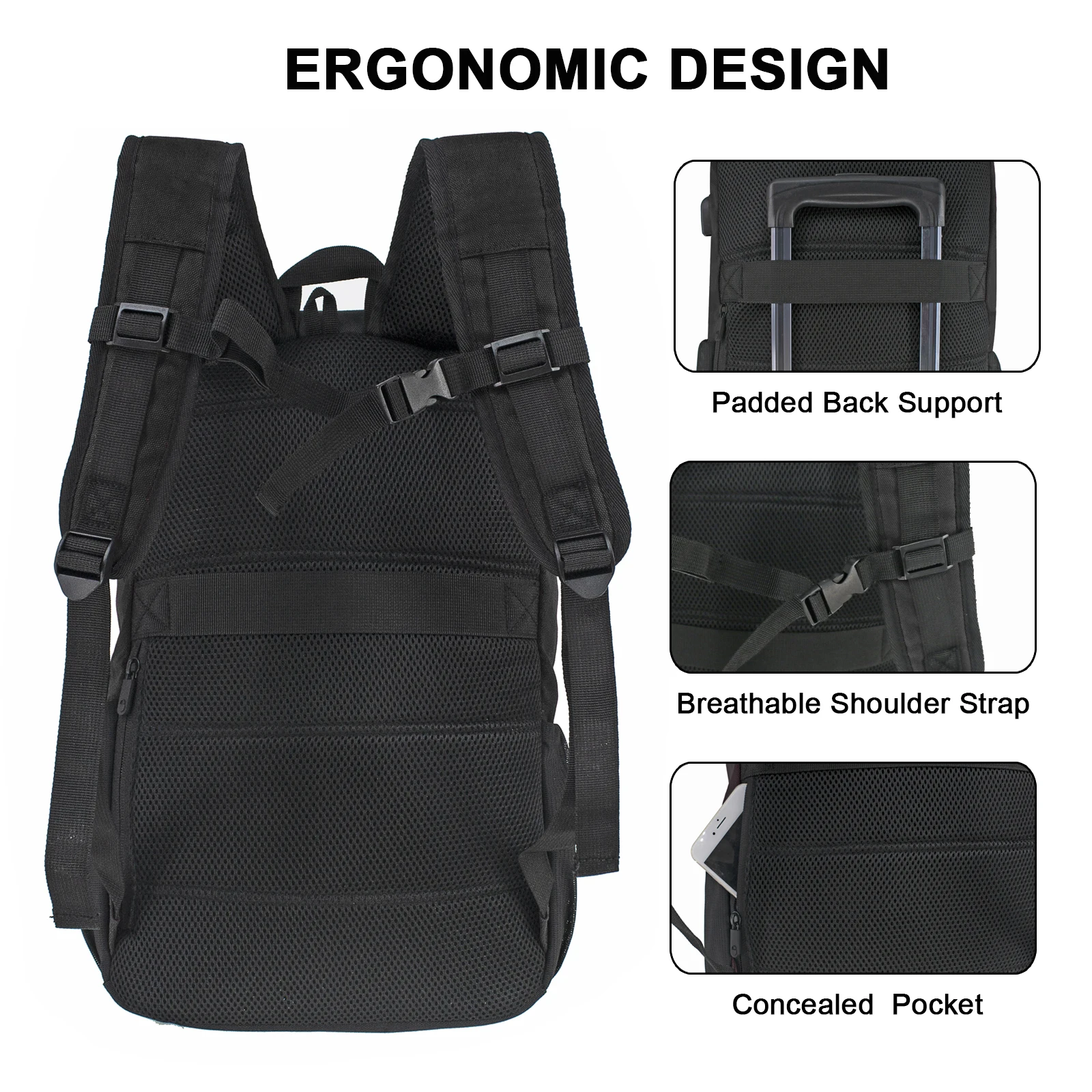 WOLT | Travel Laptop Backpack for Men/Women,College Backpack Flight Approved with USB Charging Port,fits 17 Inch Laptop