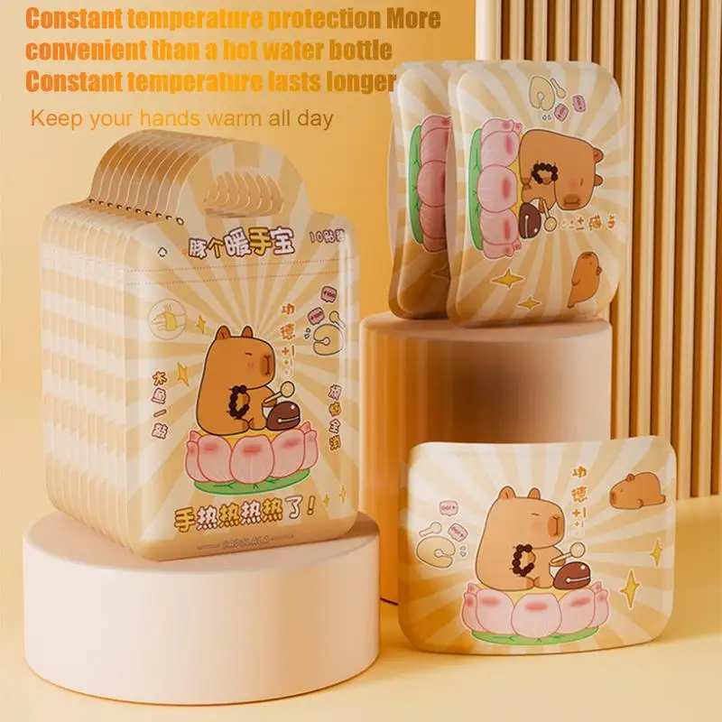 10PCS Cartoon Wearable Hand Warmers Air Activated Heat Packs Instant Heat Feet Warmer Portable heating patch winter supplies