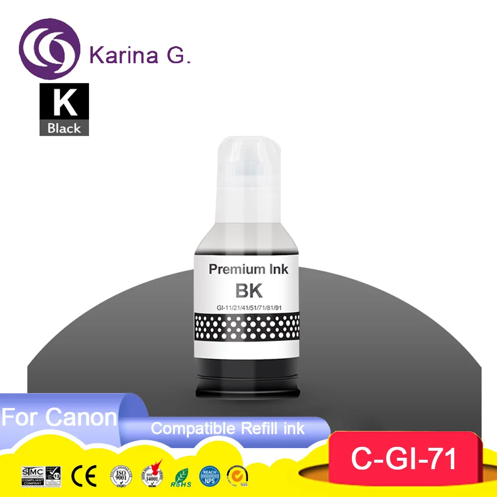 For GI-71 GI71 refill ink premium Compatible Water Based Bulk Bottle for PIXMA