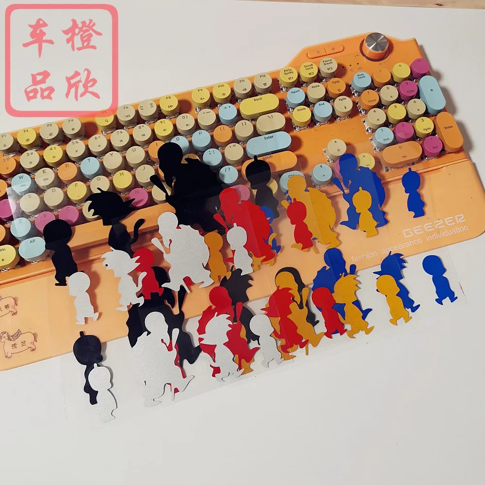 2PCS Car Sticker Son Goku Master Roshi Anime Reflective Decoration For Windshield Trunk Bumper Motorcycle Laptop Ipad Tablet D30