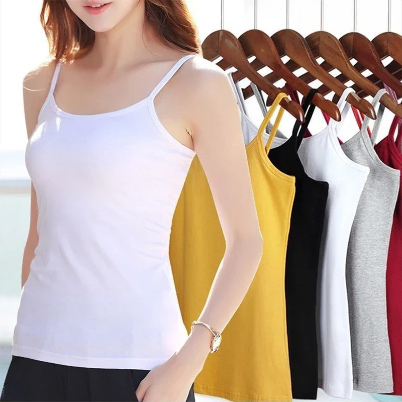 Canotta Donna Ovazly Con Scollo Tondo E Anello O, Top Senza Maniche In Misto Cotone E Poliestere, Casual Per Vacanze E Sport