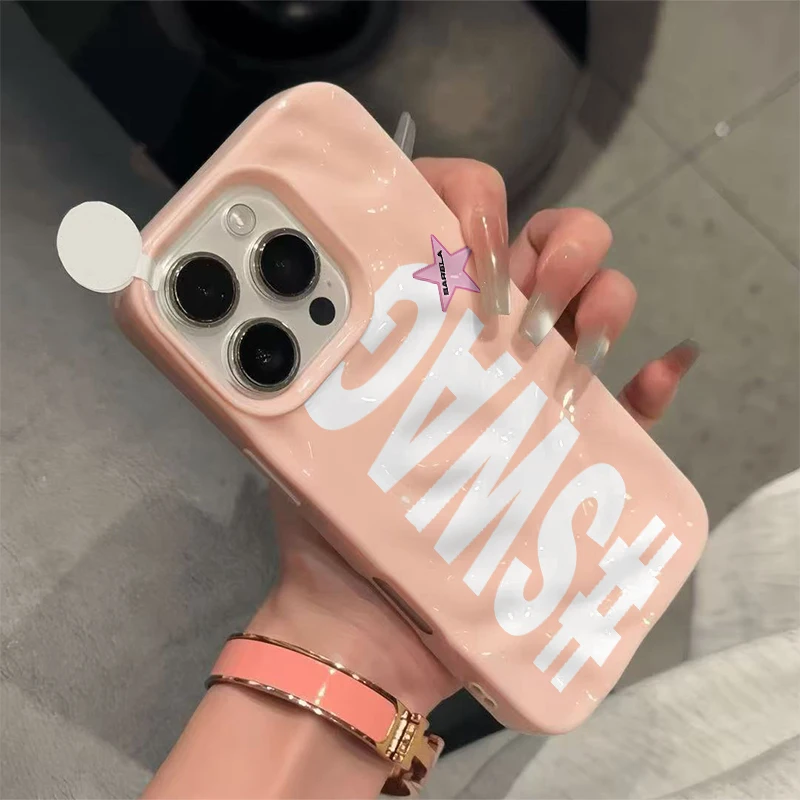 Swag Hip Hop Personalized Alphabet Phone Case For IPhone 16 15 11 Pro 13 12 14 17 Pro Max 16 Plus 17Air Wave Fashion Soft Cover