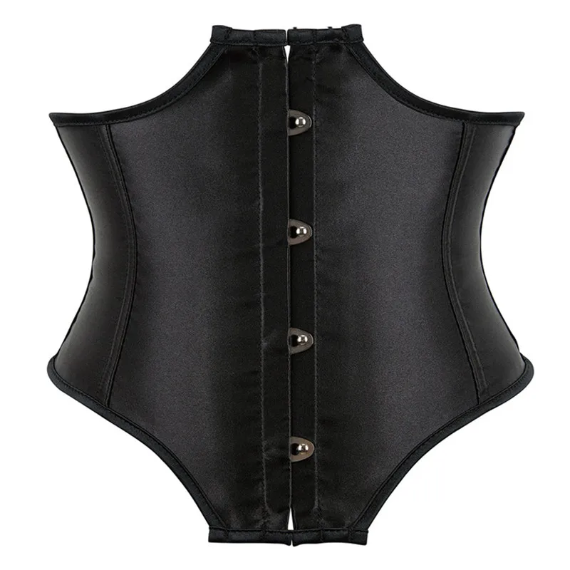 

Women Gothic Sexy Satin Corset Underbust Top Waist Cincher Slimming Body Shaper Bustiers Corsets Ladies Burlesque Corselet