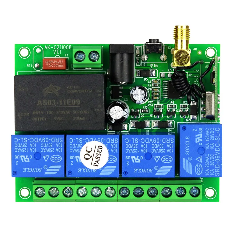 220V, 110V, 4CH Relé, Rádio Controlador, Módulo