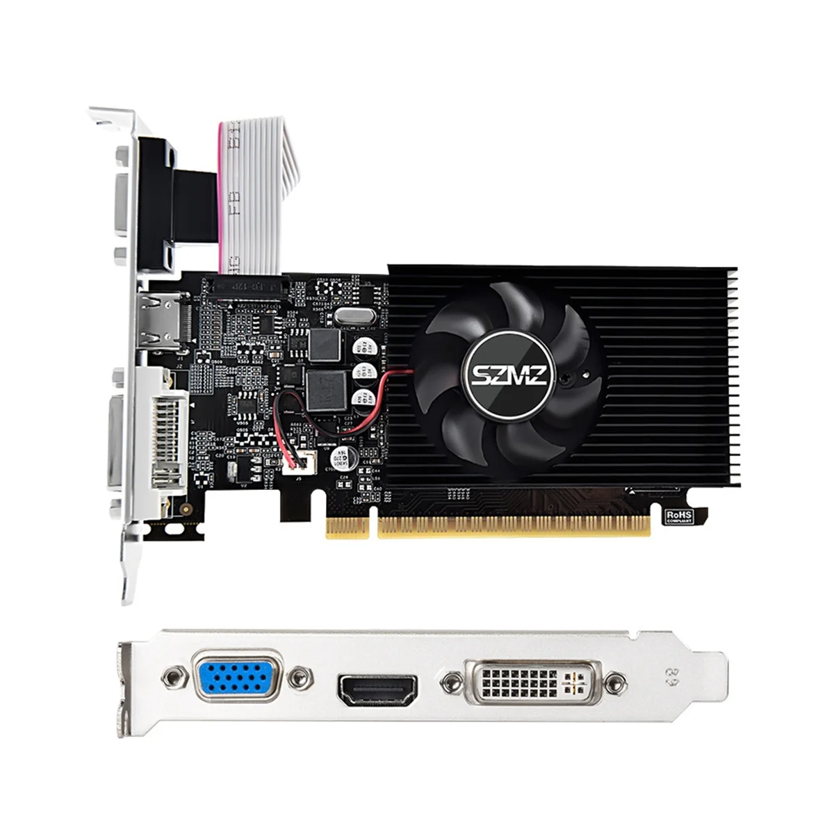 

SZMZ GT730 4 Гб DDR3 128 бит, графическая карта с охлаждающим вентилятором, низкопрофильная графическая карта для развлечения офиса/дома, игр для ПК