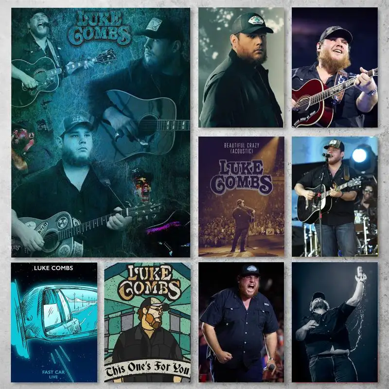 

Luke Combs Singer POSTER Posters Prints Wall Pictures Living Room Home Decoration