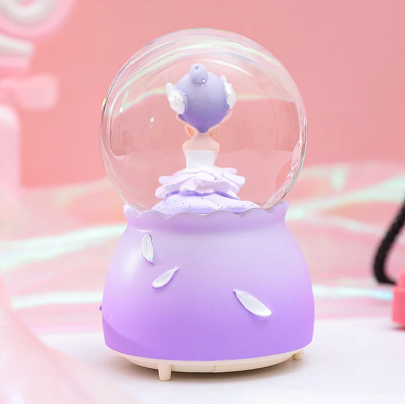 Dream Music Box for Girl, Rotating Ballet, Bella Angel, Snow Crystal Ball, Desktop Decoration, Gift
