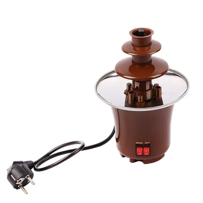 3 Layers Mini Chocolate Fountains Fondue Waterfall Maker Machine Home Event Exhibition Wedding Birthday Party EU/US
