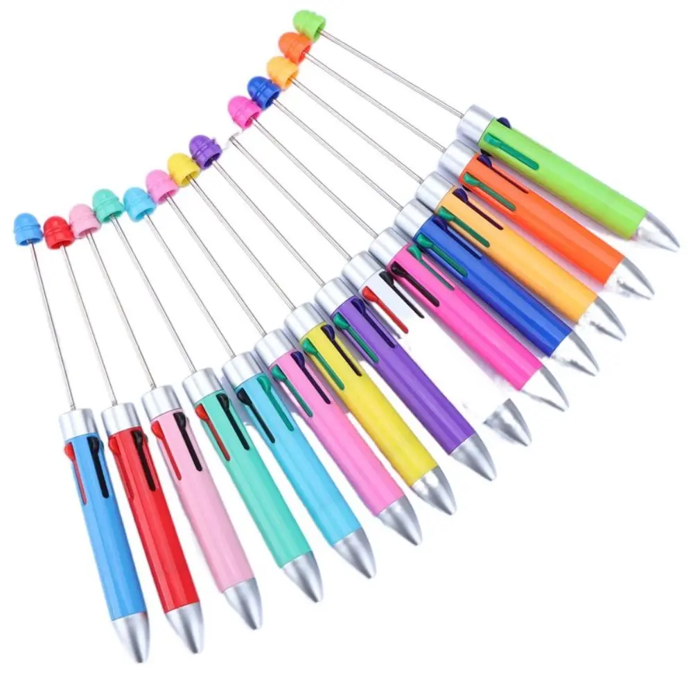 

Drawing DIY 4 Color Beaded Pen Cute Writing Signing Multicolored Ballpoint Pen Quick Dry 1.0 mm DIY Beadable Pens Student