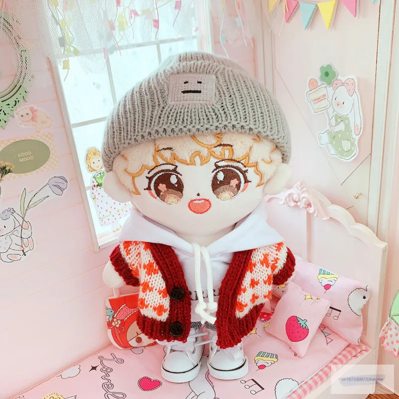 

20cm Baby Doll clothes Outfit Plush Doll's Clothes sweater coat suit Toy Dolls Accessories our generation Korea Kpop EXO idol