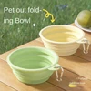350ml Macaron Color Pet Outing Portable Foldableing Bowl Dog Drinking Bowl Cat Food Bowl Rice Bowl Travel Bowl with Carabiner 3