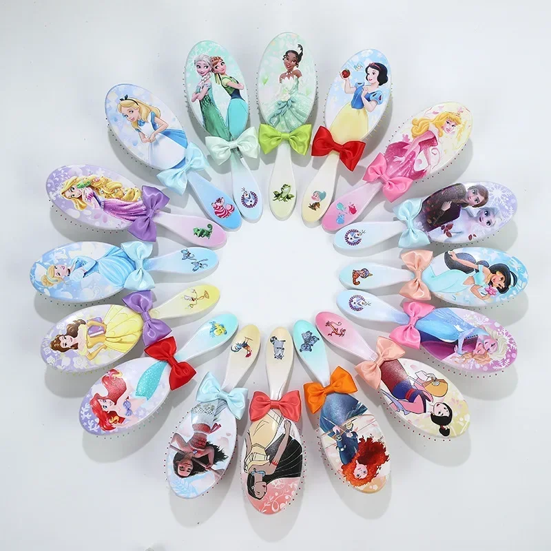

Disney Princess Minnie Frozen Comb Cartoon Cute Beauty Fashion Toys Curly Hair Brush Combs Anti-static Brush Comb Children Gift