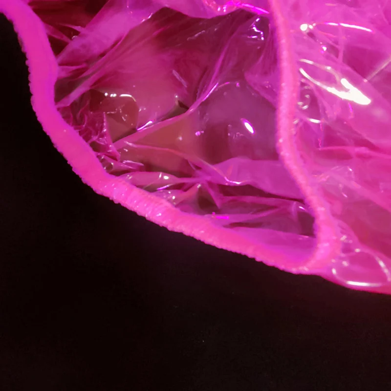 Deep Pink Transparent PVC Underpants Adult Sexy Panties Incontinence Shorts Plastic Pants Clear Nappies abdl sexy panties