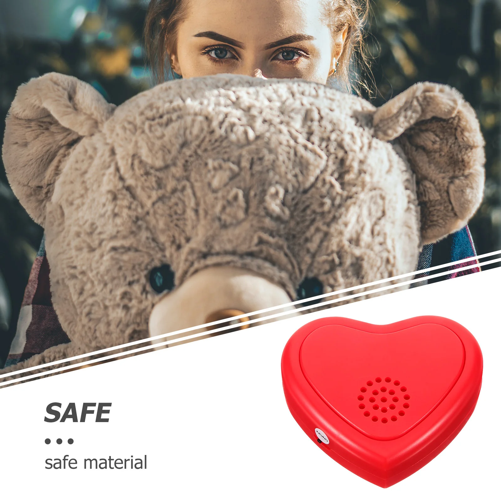 Sound Recorder Heartbeat Toy Sounding Simulator Simulation Pet Stuffed Animal Plush Operated Maker for Kids Sleeping Fun 2