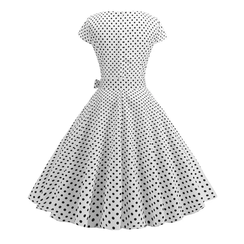 Women's Vintage Dot Swing Party Vintage Dress