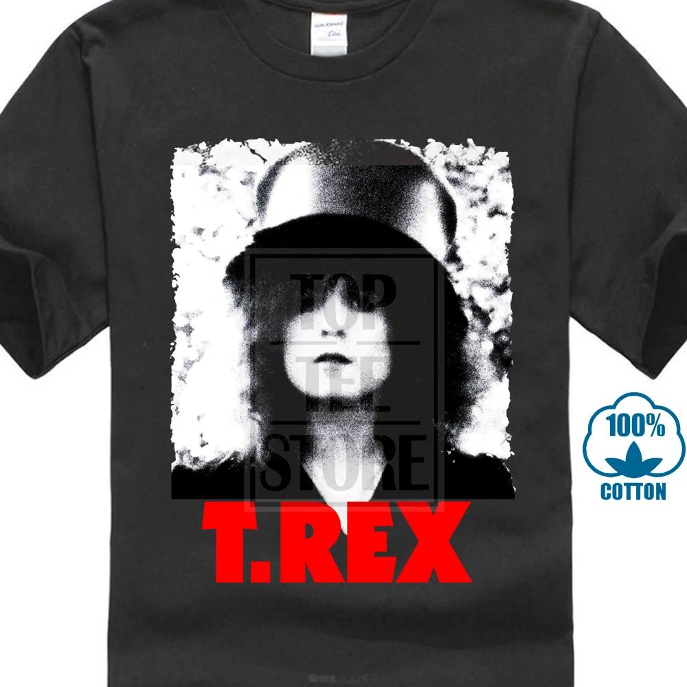 2018 Fashion Brand Ufficiale T Rex Glam Rock Slider Album Cover Marc Bolan Top Hat T Shirt S 2Xl Brand Abbigliamento Uomo T Shirt