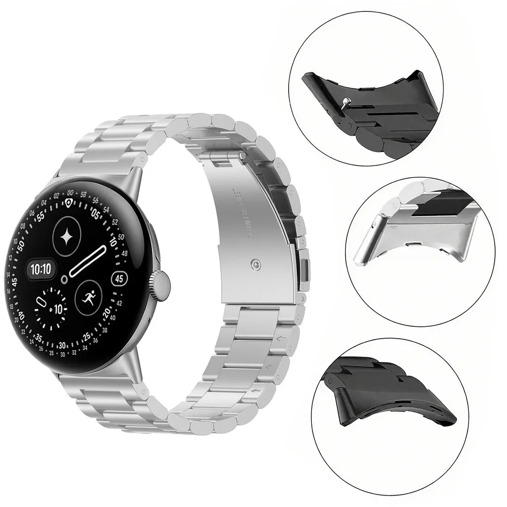 Sleek Stainless Steel Watchband - Elegant Correa Accessory