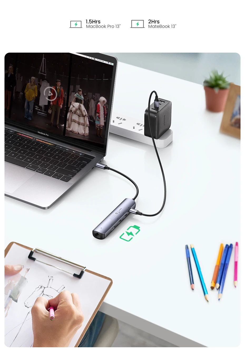 tipo c 3.1 a 4k hdmi rj45