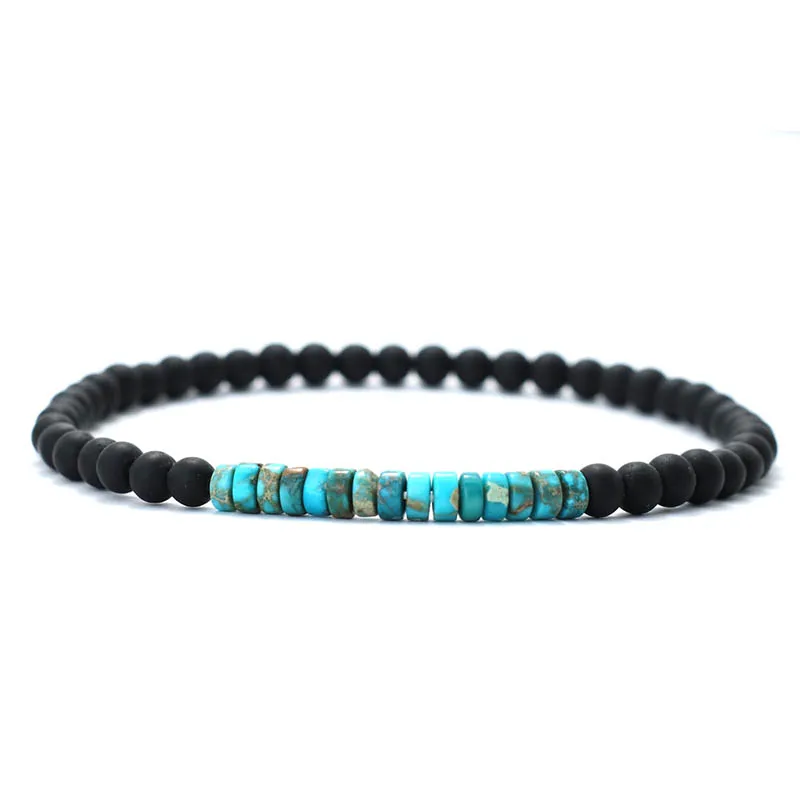 New Minimalist 4mm Bead Bracelet Unisex Emperor Onyx Small Stone Bracelet Meditation Yoga Strand Bracelet Couple Brazalete Pulsera Image 9
