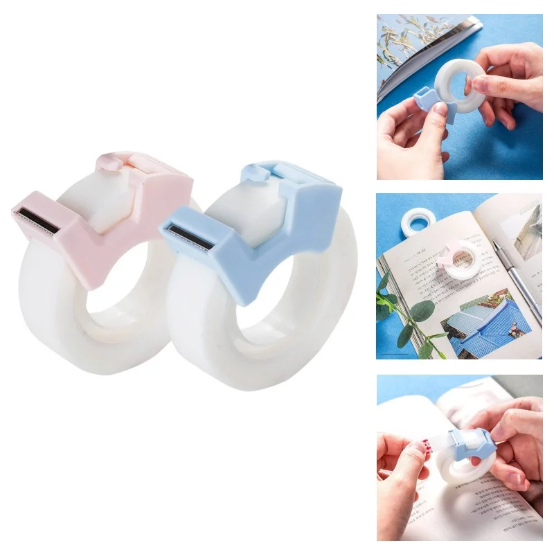 

2Pcs Invisable Tapes with Tape Cutter Easy to Write Fit for Majority Surfaces for Ideal for Jar Index Label Folder Index