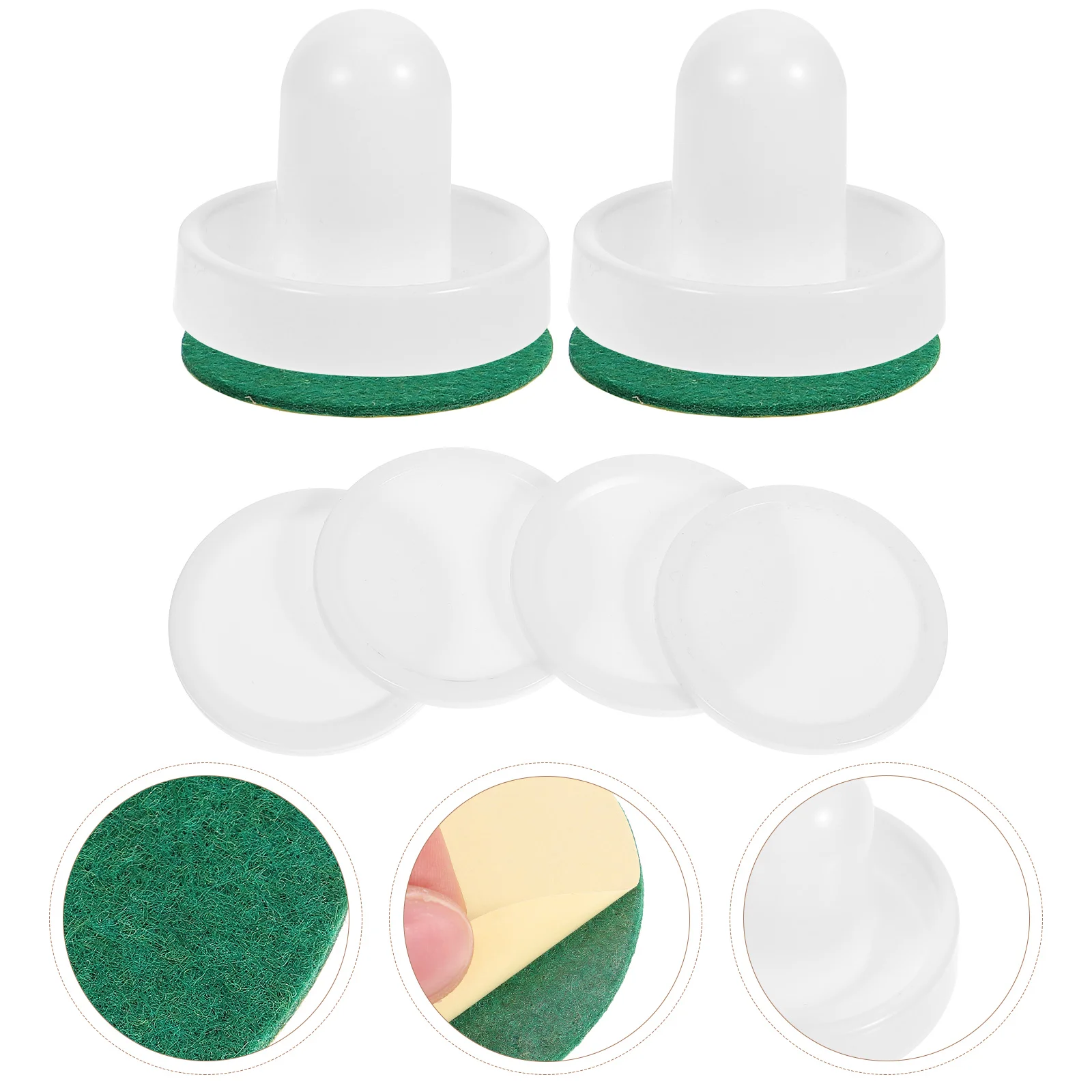 1 set 60mm White PushersAir Hockey Table Parts Ice Hockey Accessories Field Supplies Household Game Components Universal