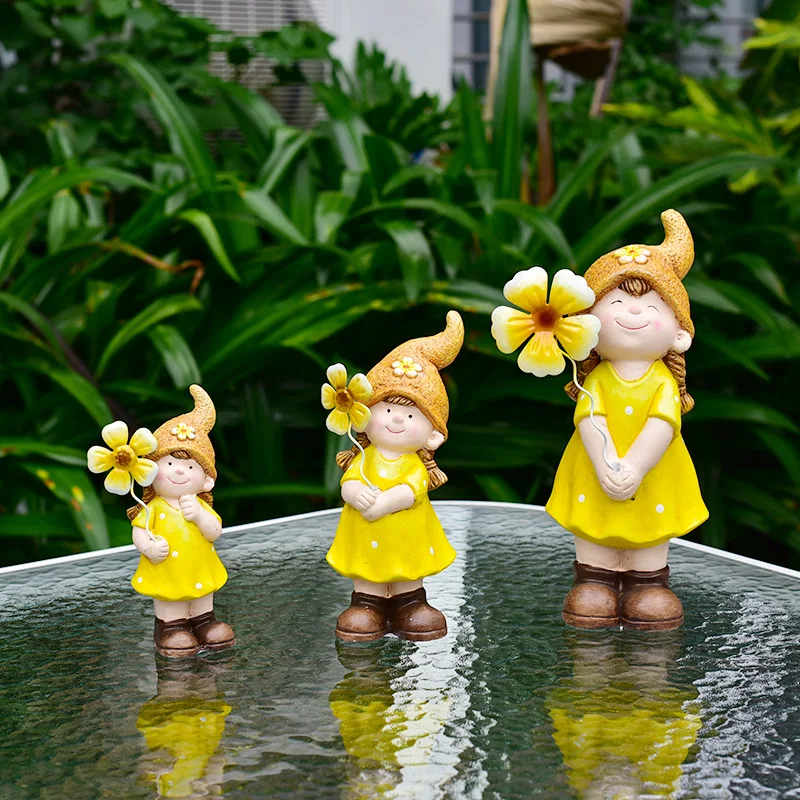 

Set 3 Pumpkin Girls Ceramic Dolls Figurine Ceramic Crafts Cartoon Dolls Garden Decoration Home Living Room Creative Kids Gifts