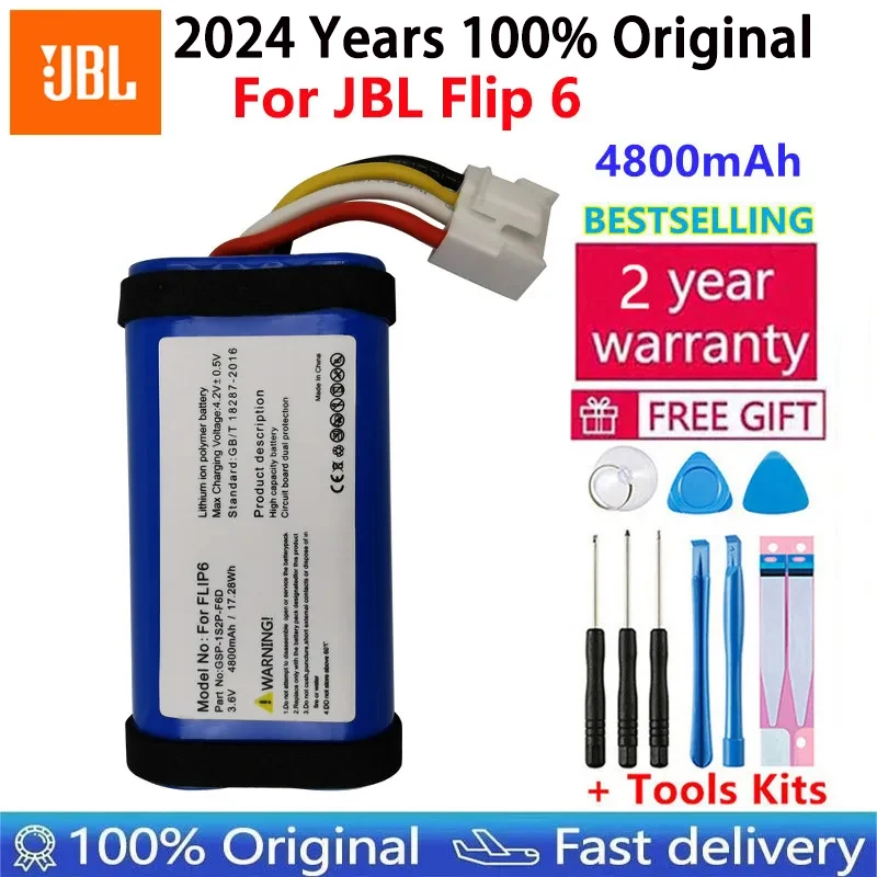 2024 100% Originale Nuovo Gsp-1S2P-F6D Di Alta Qualità Per Jbl Flip 6, Flip6 Special Edition 4800Mah Batterie Batteria Bateria Tools