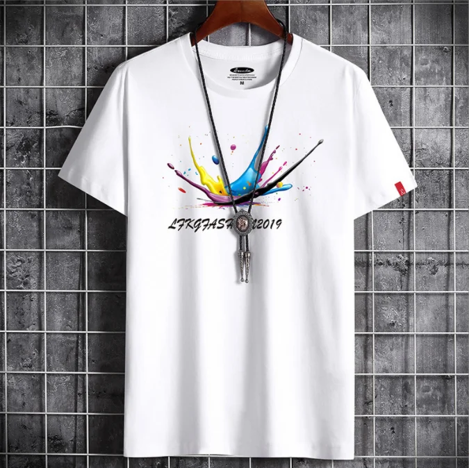 2023 New Summer Fashion Men Designer Cotton Tshirts Short Sleeves T